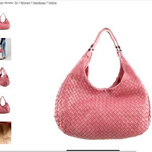 Bottega Veneta Woven Soft Pink Leather Hobo Relaxed Shape